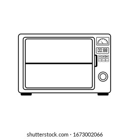 microwave oven icon vector illustration sign design