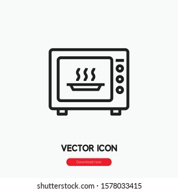 microwave oven icon vector. Linear style sign for mobile concept and web design. microwave oven  symbol illustration. Pixel vector graphics - Vector.