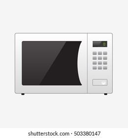 Microwave oven icon, vector stock illustration. Flat design