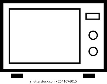 Ilustração vetorial de ícones de forno de micro-ondas.