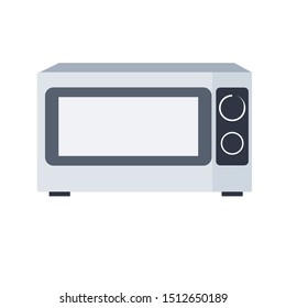Microwave oven isolated. Flat design icon vector illustration.
