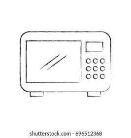 microwave oven isolated icon