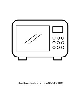 Microwave Oven Isolated Icon