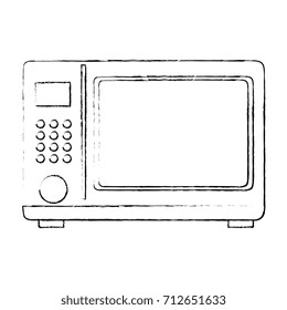 microwave oven isolated icon