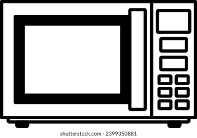 Microwave Oven Isolated Vector Icon