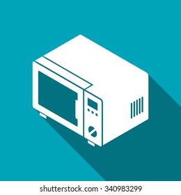 microwave oven isometric 3d icon