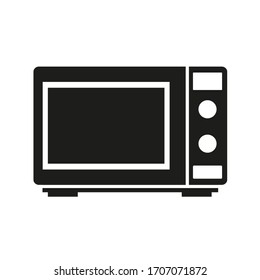 Microwave oven kitchen on white background. Kitchen appliance isolated electric element icon. Vector illustration EPS 10.