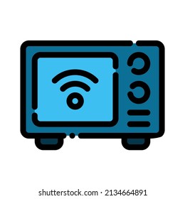 microwave oven kitchen smart internet of things iot smarthome icon