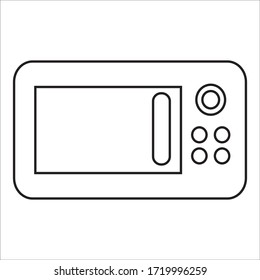 microwave oven line art vector illustration. microwave oven icons.