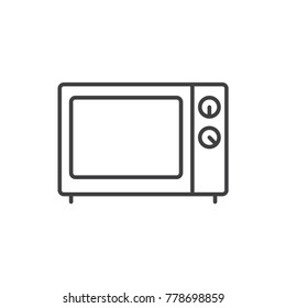 Microwave oven line icon.