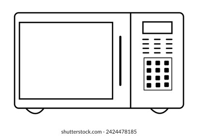 Concepto de icono de línea de horno de microondas. Ilustración personalizable de línea fina. Ilustración lineal de vector de horno de microondas, símbolo. Archivo Eps 219.
