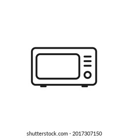 microwave oven line icon. household kitchen electrical appliance. isolated vector image in flat style