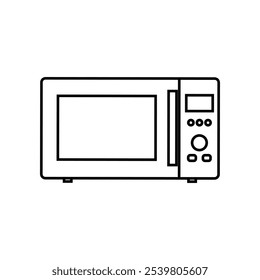 Ícone de linha de forno de micro-ondas. Equipamento de cozinha. Ilustração vetorial.