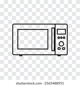 Microwave oven line icon. Kitchen equipment. Vector illustration.