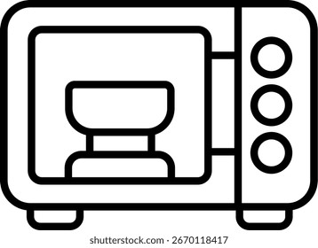 Microwave oven Line vector Icon Design