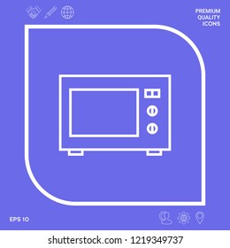 Microwave Oven linear icon. Graphic elements for your design