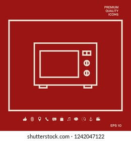 Microwave Oven linear icon. Graphic elements for your design