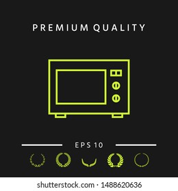 Microwave Oven linear icon. Graphic elements for your design