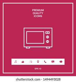 Microwave Oven linear icon. Graphic elements for your design