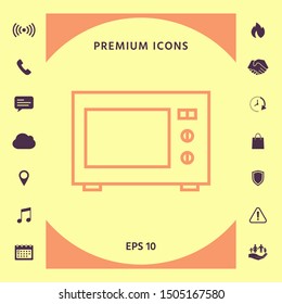 Microwave Oven linear icon. Graphic elements for your design