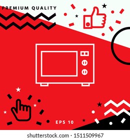 Microwave Oven linear icon. Graphic elements for your design