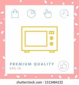Microwave Oven linear icon. Graphic elements for your design