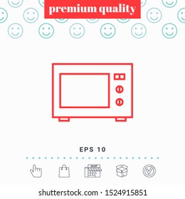 Microwave Oven linear icon. Graphic elements for your design