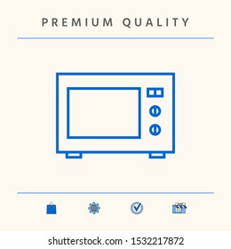 Microwave Oven linear icon. Graphic elements for your design