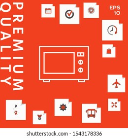 Microwave Oven linear icon. Graphic elements for your design