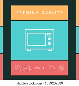 Microwave Oven linear icon. Graphic elements for your design