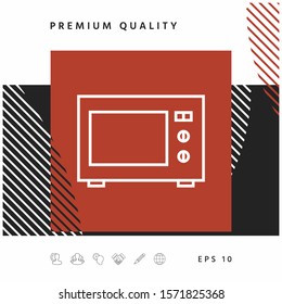 Microwave Oven linear icon. Graphic elements for your design
