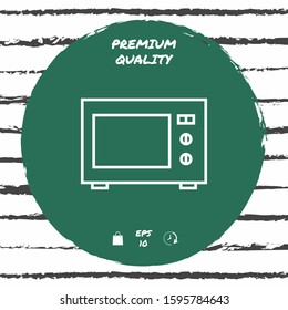 Microwave Oven linear icon. Graphic elements for your design