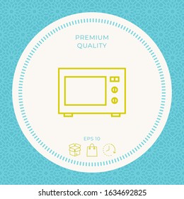 Microwave Oven linear icon. Graphic elements for your design