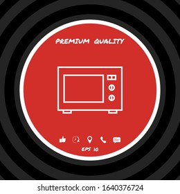Microwave Oven linear icon. Graphic elements for your design