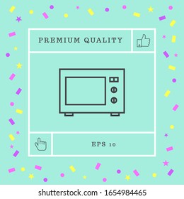 Microwave Oven linear icon. Graphic elements for your design