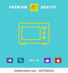 Microwave Oven linear icon. Graphic elements for your design