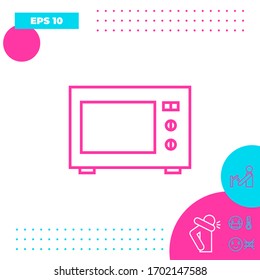 Icono lineal de microondas. Elementos gráficos para el diseño