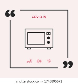 Microwave Oven linear icon. Graphic elements for your design