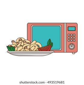 microwave oven with macaroni plate