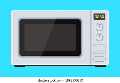 Microwave oven. Modern household appliances. Vector illustration