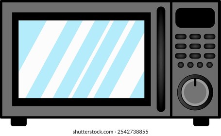 Horno microondas. Electrodomésticos modernos. Ilustración vectorial