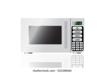 Microwave Oven On White Background