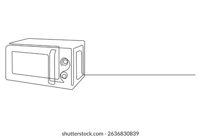 Microwave Oven one continuous line drawing