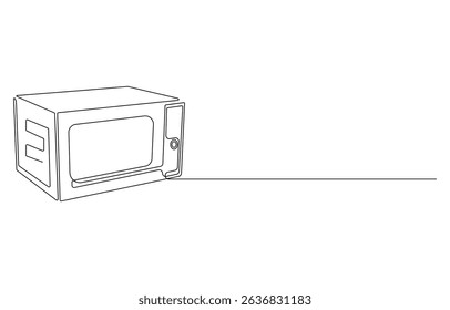 Microwave Oven one continuous line drawing