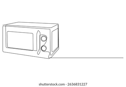 Microwave Oven one continuous line drawing