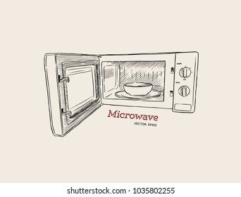 Microwave Sketch Images, Stock Photos & Vectors | Shutterstock