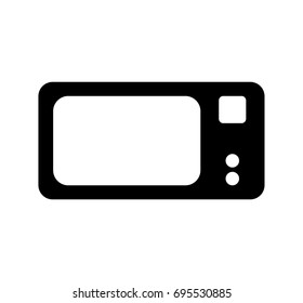Microwave Oven with Open Door Vector, illustration