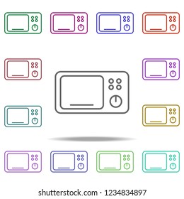 microwave oven outline icon. Elements of restaurant in multi color style icons. Simple icon for websites, web design, mobile app, info graphics