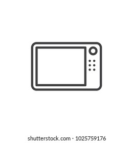 Microwave oven outline icon. linear style sign for mobile concept and web design. simple line vector icon. Symbol, logo illustration. Pixel perfect vector graphics