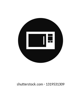 Microwave oven rounded icon